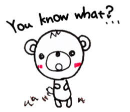 Polar bear red cheeks Eng ver. sticker #7759531