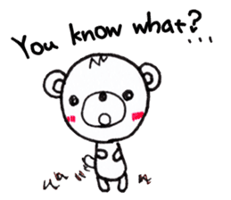 Polar bear red cheeks Eng ver. sticker #7759531