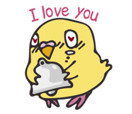 Neighbor Budgie(lutino) sticker #7760999