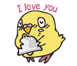 Neighbor Budgie(lutino) sticker #7760999