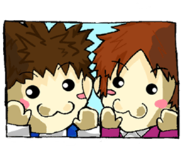 Playful brothers sticker #7761270