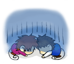 Playful brothers sticker #7761271