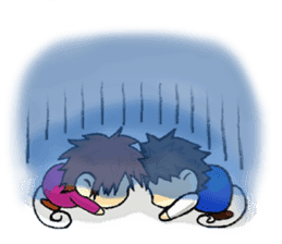 Playful brothers sticker #7761271