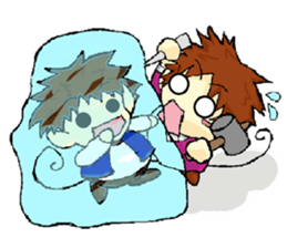 Playful brothers sticker #7761280