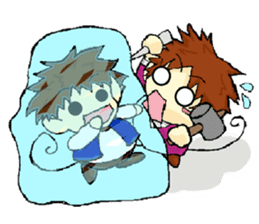 Playful brothers sticker #7761280