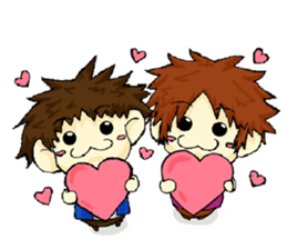 Playful brothers sticker #7761283