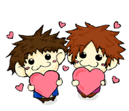 Playful brothers sticker #7761283