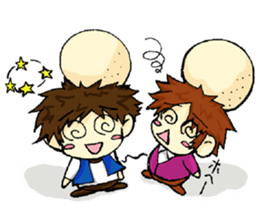 Playful brothers sticker #7761285