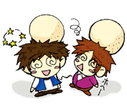 Playful brothers sticker #7761285