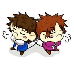 Playful brothers sticker #7761287