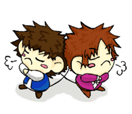 Playful brothers sticker #7761287