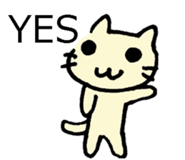 Japanese cat living abroad sticker #7761892