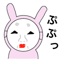 Mosaic rabbit sticker #7763105