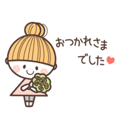 A pretty  little girl's stickers sticker #7763250