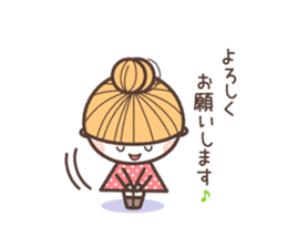 A pretty  little girl's stickers sticker #7763274