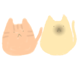 fluffy cat. sticker #7764125