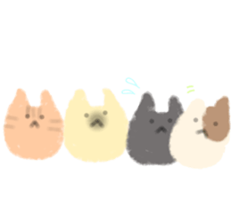 fluffy cat. sticker #7764127