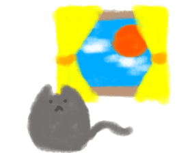 fluffy cat. sticker #7764132