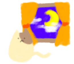 fluffy cat. sticker #7764133