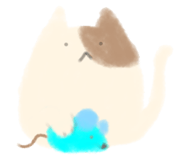 fluffy cat. sticker #7764137