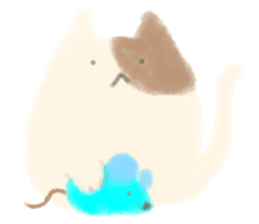 fluffy cat. sticker #7764137