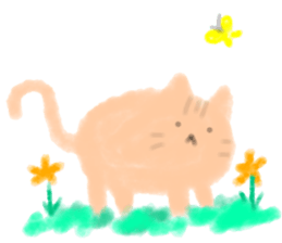 fluffy cat. sticker #7764138