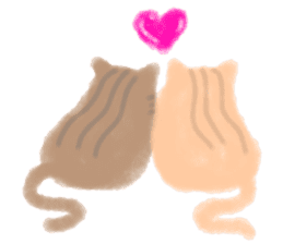 fluffy cat. sticker #7764143