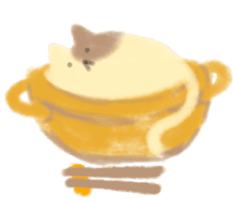 fluffy cat. sticker #7764147