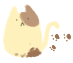 fluffy cat. sticker #7764149