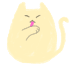 fluffy cat. sticker #7764151
