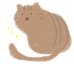 fluffy cat. sticker #7764152