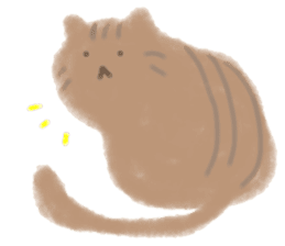 fluffy cat. sticker #7764152