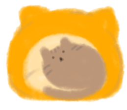 fluffy cat. sticker #7764154