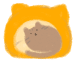 fluffy cat. sticker #7764154