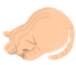 fluffy cat. sticker #7764156