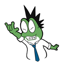 Mr. Green in boiling water sticker #7764775