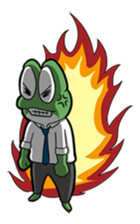 Mr. Green in boiling water sticker #7764787