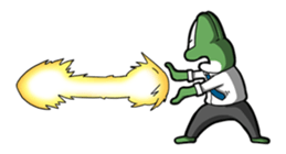 Mr. Green in boiling water sticker #7764790