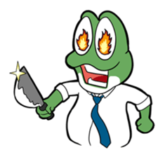 Mr. Green in boiling water sticker #7764791