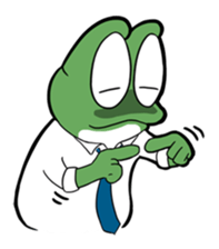 Mr. Green in boiling water sticker #7764792