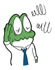 Mr. Green in boiling water sticker #7764797