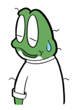 Mr. Green in boiling water sticker #7764808