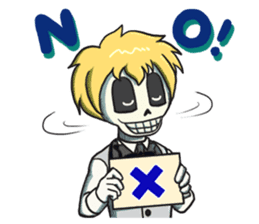 Skeleton Butler & skeleton maid sticker #7768711