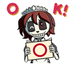 Skeleton Butler & skeleton maid sticker #7768712