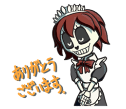 Skeleton Butler & skeleton maid sticker #7768715
