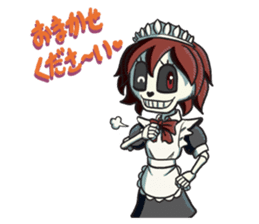 Skeleton Butler & skeleton maid sticker #7768716