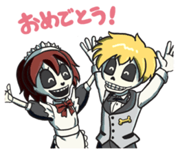 Skeleton Butler & skeleton maid sticker #7768718