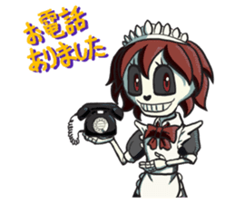 Skeleton Butler & skeleton maid sticker #7768720