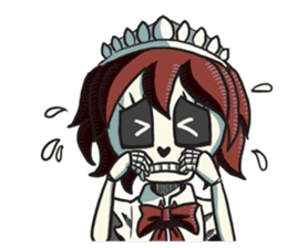 Skeleton Butler & skeleton maid sticker #7768724