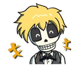 Skeleton Butler & skeleton maid sticker #7768725